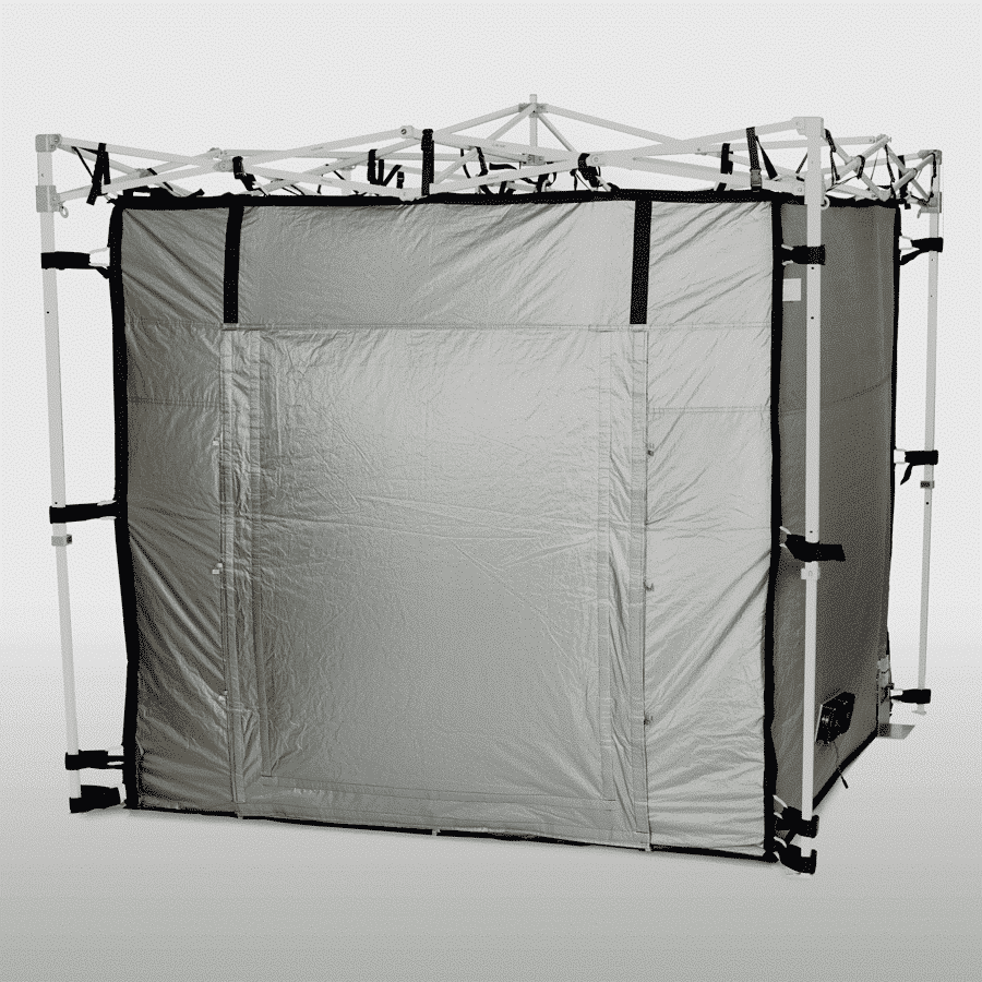 Deployable RF/EMI shielded enclosure made from conductive fabric